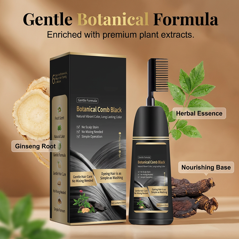 Effortless Gray Coverage Hair Dye Comb