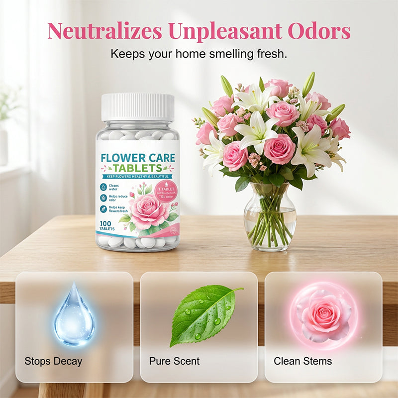 🌸Flower Preservation Water Purifier Tablets💐 One tablet—keeps bouquets vibrant & vase water crystal-clear