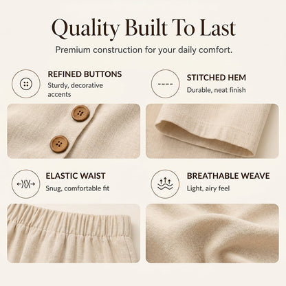👚LAST DAY 60% OFF✨ 2-piece set – loose top & comfortable trousers – soft fabric, elastic waistband & versatile combination options – can be worn separately or together