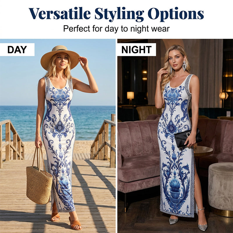📢📢50% OFF !!⏰Women's Classic Floral Print Maxi Dress