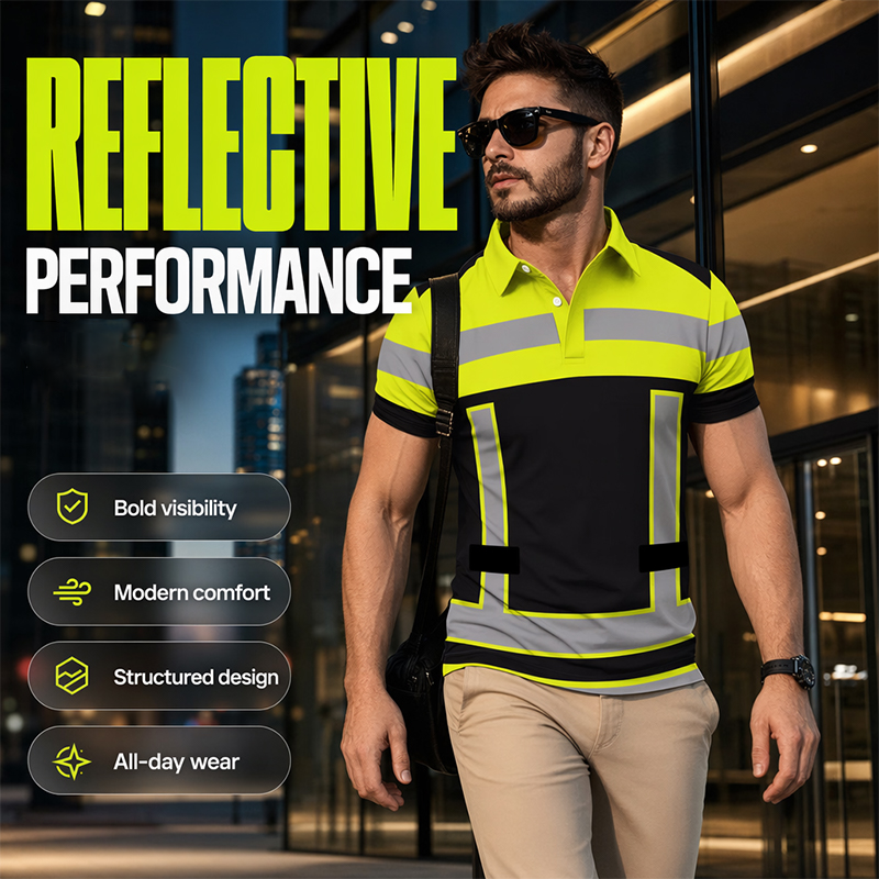 🌟 2026 Trending Styles | 50% OFF! ⏳Men's High Visibility Reflective Short Sleeve Shirt