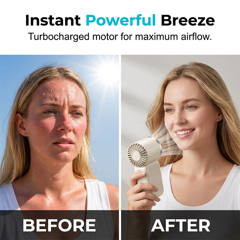 Portable Long-Lasting Handheld High-Speed Small Fan