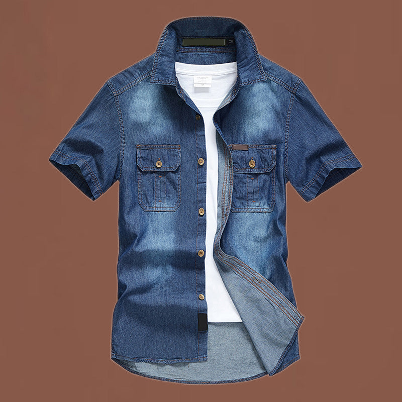 🎉 2026 Sale — Over 30,000 Sold! 💞 Men’s Washed Denim Shirt – Rugged Charm, Effortless Cool 💙