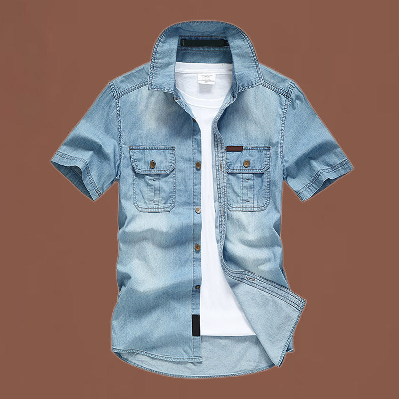 🎉 2026 Sale — Over 30,000 Sold! 💞 Men’s Washed Denim Shirt – Rugged Charm, Effortless Cool 💙