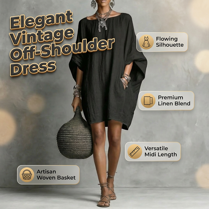 🔥 SUMMER SALE –50% OFF! 👗 Women's Oversized Batwing-Sleeve Dress – Comfortable Fit & Breezy Summer Style | While Stocks Last