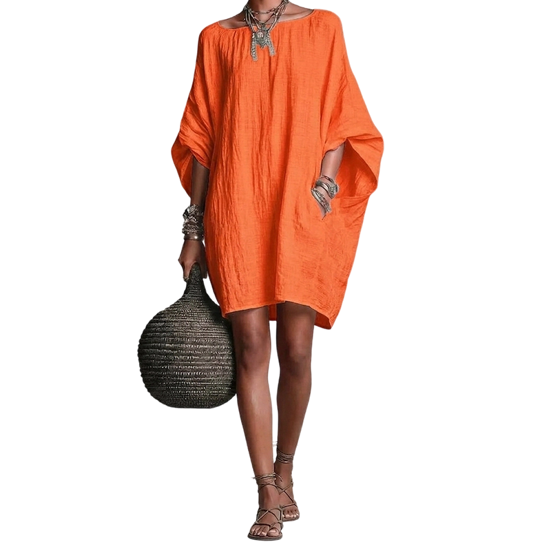 🔥 SUMMER SALE –50% OFF! 👗 Women's Oversized Batwing-Sleeve Dress – Comfortable Fit & Breezy Summer Style | While Stocks Last