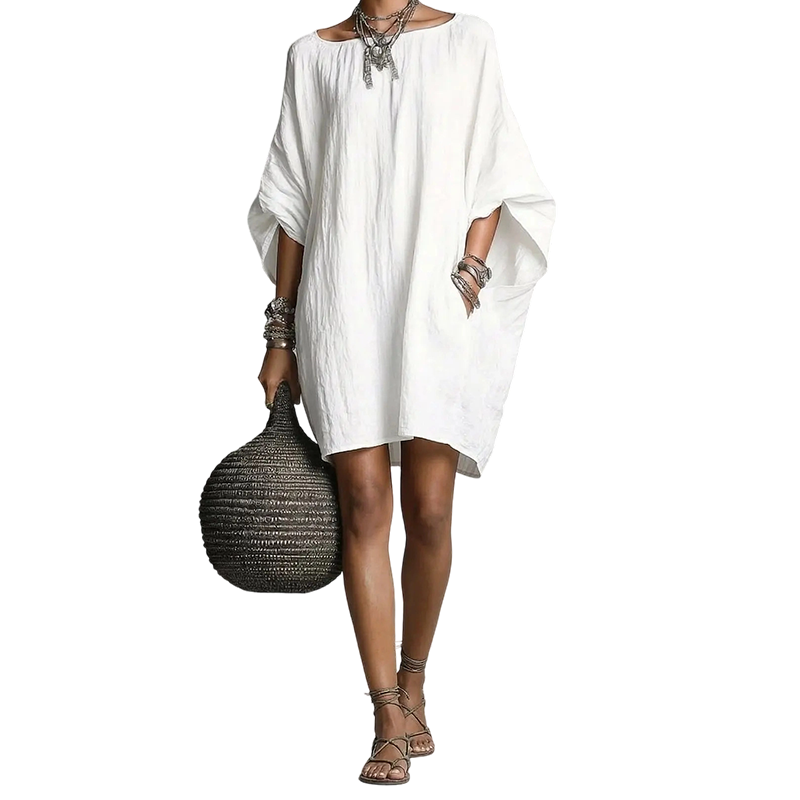 🔥 SUMMER SALE –50% OFF! 👗 Women's Oversized Batwing-Sleeve Dress – Comfortable Fit & Breezy Summer Style | While Stocks Last
