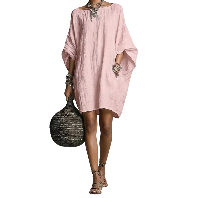 🔥 SUMMER SALE –50% OFF! 👗 Women's Oversized Batwing-Sleeve Dress – Comfortable Fit & Breezy Summer Style | While Stocks Last