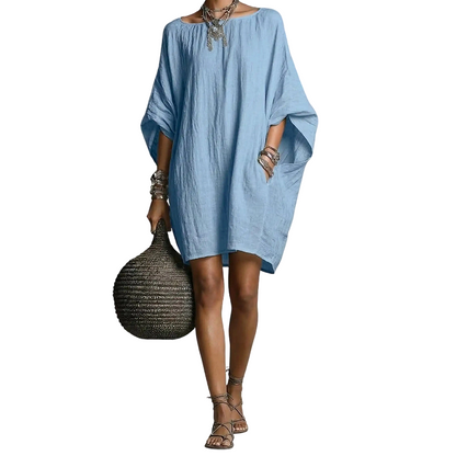 🔥 SUMMER SALE –50% OFF! 👗 Women's Oversized Batwing-Sleeve Dress – Comfortable Fit & Breezy Summer Style | While Stocks Last