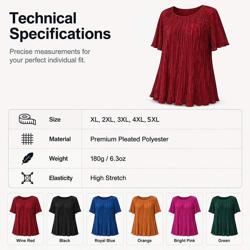 📢📢Hot Sale 50% OFF 👗Plus Size Flattering Pleated Top