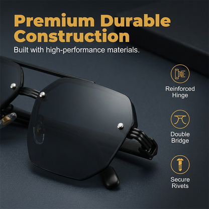 🎁2026 New Arrivals 50% OFF💥Pro-Favorite Men's Stylish Geometric Polygon Sunglasses – Metal & PC Frame – UV400 Protection 🕶️