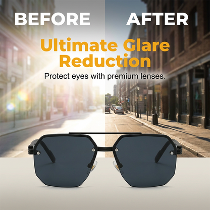 🎁2026 New Arrivals 50% OFF💥Pro-Favorite Men's Stylish Geometric Polygon Sunglasses – Metal & PC Frame – UV400 Protection 🕶️
