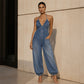 🌺 2026 Sale — Over 26,000 Sold! ✨ Women's Plus Size Halter Neck Ruched Jumpsuit