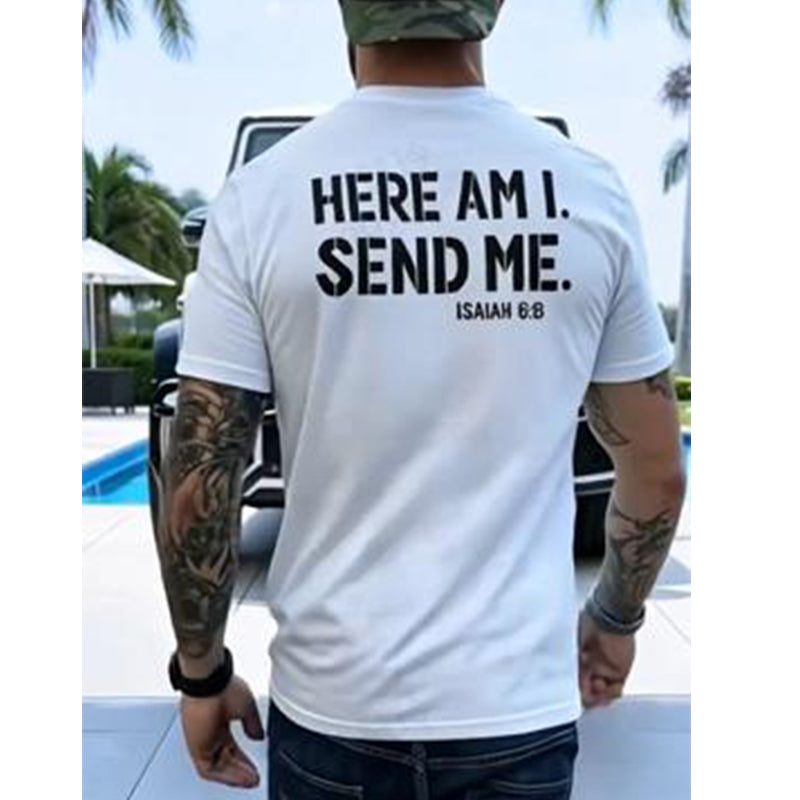 👕 50% OFF! 😄 Men's Slogan-Print T-Shirt – Casual crew neck, soft cotton & stylish slogan – Perfect for everyday wear & leisure ✨