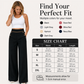 ⌛Limited-Time 50% Off🛍️Women's High-Waisted, Highly Stretchy Wide-Leg Pants with Contrast-Color Piping