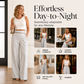 ⌛Limited-Time 50% Off🛍️Women's High-Waisted, Highly Stretchy Wide-Leg Pants with Contrast-Color Piping