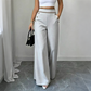 ⌛Limited-Time 50% Off🛍️Women's High-Waisted, Highly Stretchy Wide-Leg Pants with Contrast-Color Piping