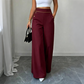 ⌛Limited-Time 50% Off🛍️Women's High-Waisted, Highly Stretchy Wide-Leg Pants with Contrast-Color Piping