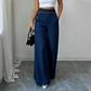 ⌛Limited-Time 50% Off🛍️Women's High-Waisted, Highly Stretchy Wide-Leg Pants with Contrast-Color Piping