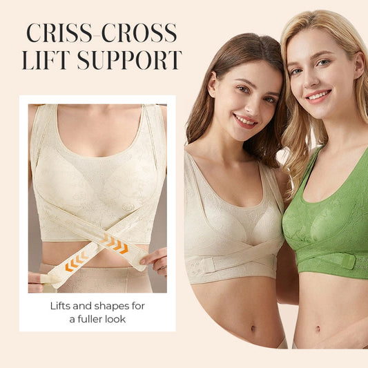 📢📢Last Week Promotion 50% OFF！🥳2026 HOT SALE🥳💞50K+ SOLD!✨ 💝Criss-Cross Lift & Sculpt Comfort Bra