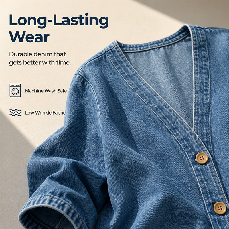 ⏰️Limitied-TTime Special !!🌸Women's Casual Collarless Button Cardigan Jacket