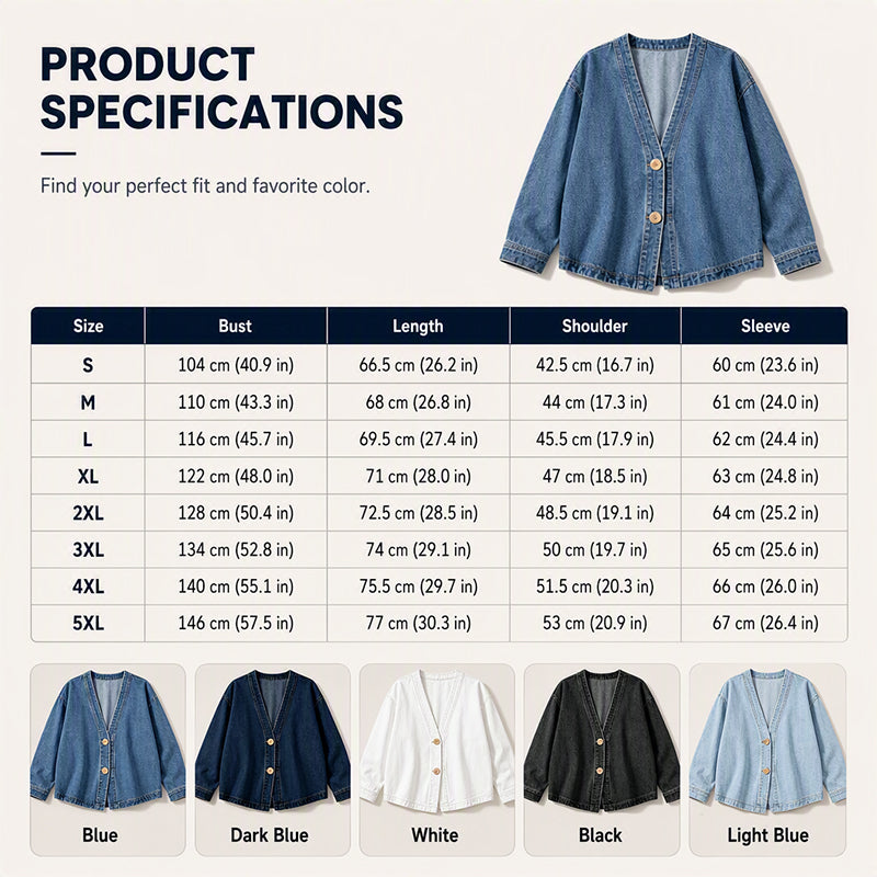 ⏰️Limitied-TTime Special !!🌸Women's Casual Collarless Button Cardigan Jacket