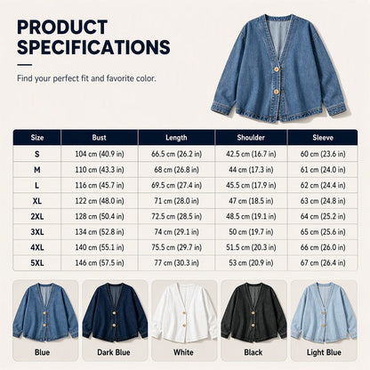 ⏰️Limitied-TTime Special !!🌸Women's Casual Collarless Button Cardigan Jacket
