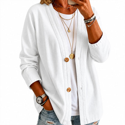⏰️Limitied-TTime Special !!🌸Women's Casual Collarless Button Cardigan Jacket