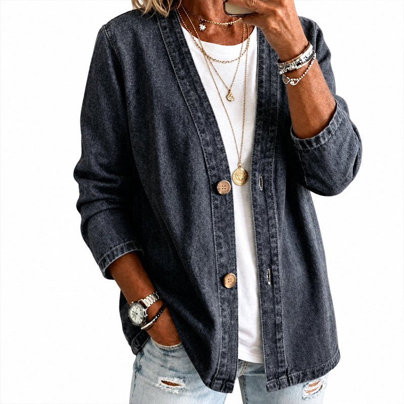 ⏰️Limitied-TTime Special !!🌸Women's Casual Collarless Button Cardigan Jacket