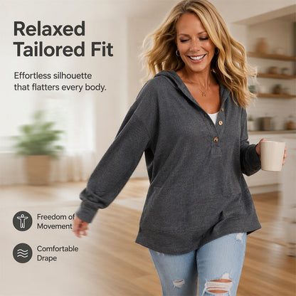 🔥 40% OFF Limited Time! Women's Casual Hoodie Top | Long Sleeve Pullover Sweatshirt for Cozy Everyday Wear & Relaxed Days