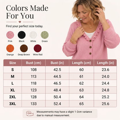 🌸Hot Sale 40% OFF💖Women's Ruffle Collar Knit Cardigan