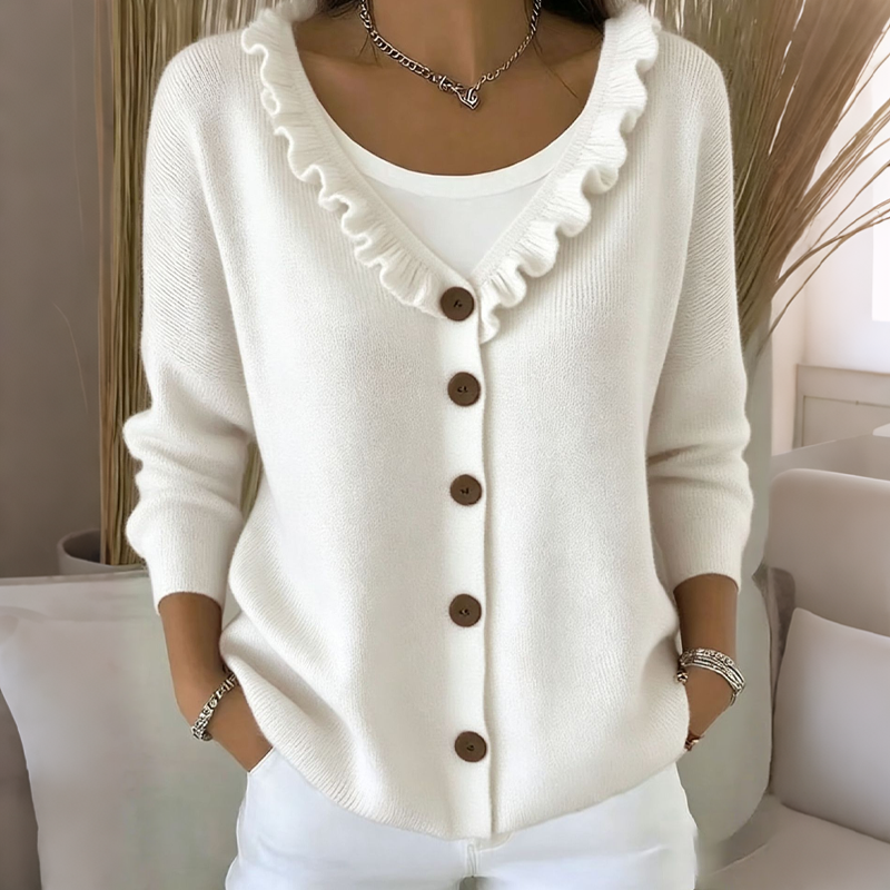 ✨2026 Collection at 50% OFF & FREE SHIPPING🎁Women's Ruffle Collar Knit Cardigan