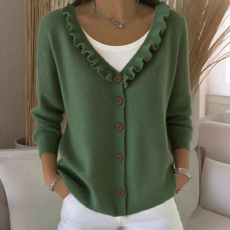 ✨2026 Collection at 50% OFF & FREE SHIPPING🎁Women's Ruffle Collar Knit Cardigan