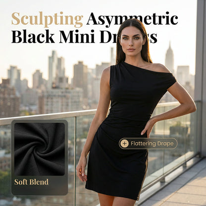 ⏳Time-Limited Special⏰ One-Shoulder Ruched Mini Dress