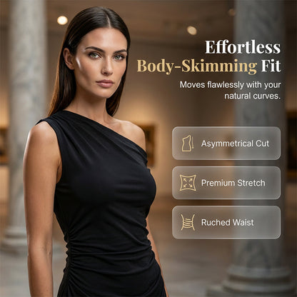 📢📢Time-Limited 50 Off !!⏰ One-Shoulder Ruched Mini Dress