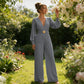 ⌛Limited-Time Discount !☀️New Arrivals - V-Neck Belted Jumpsuit with Flowing Wide-Leg