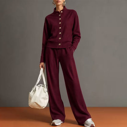 🌸Hot Sale 50% OFF & FREE SHIPPING✈️💖Women's Button-Down Cardigan & Wide-Leg Pants Set