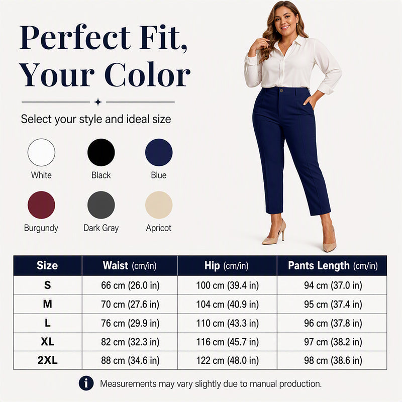 ⌛Limited-time offer-Women's High Waisted Cropped Suit Pants