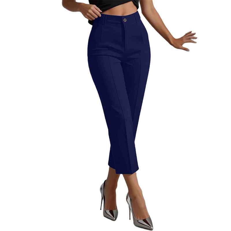 ⌛Limited-time offer-Women's High Waisted Cropped Suit Pants