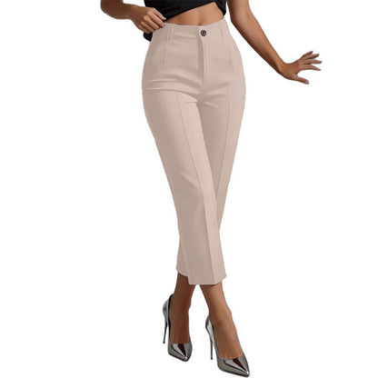 ⌛Limited-time offer-Women's High Waisted Cropped Suit Pants