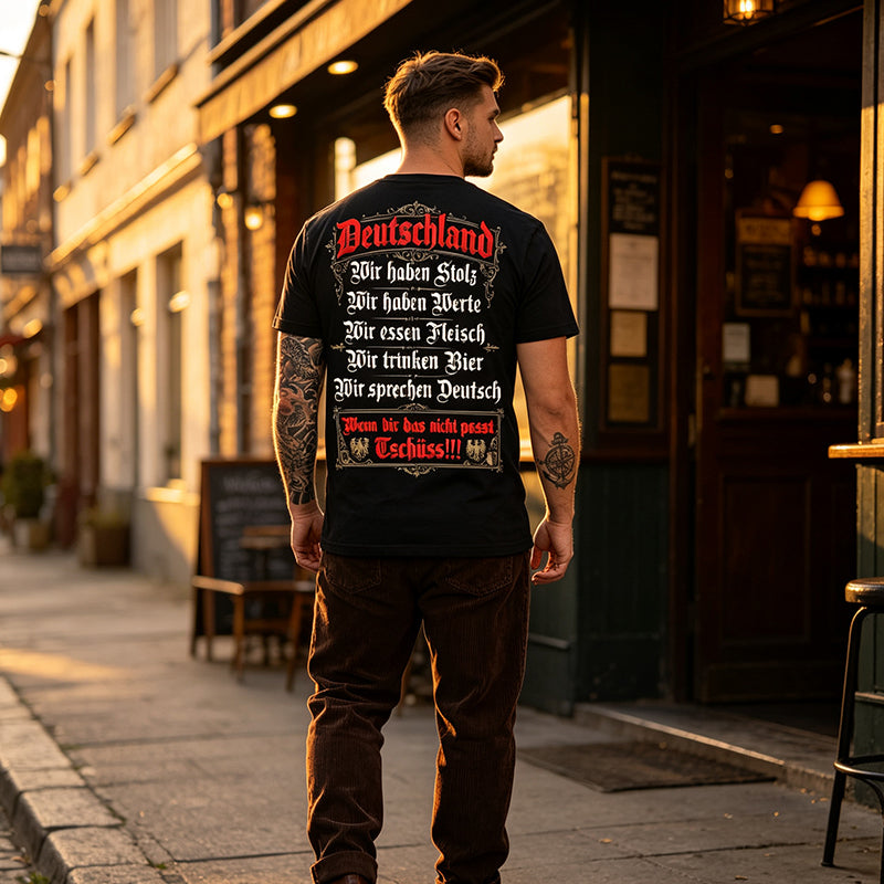 🎁2026 New Arrivals💥Deutschland Heritage Printed Short Sleeve Crew Neck T-Shirt for Men