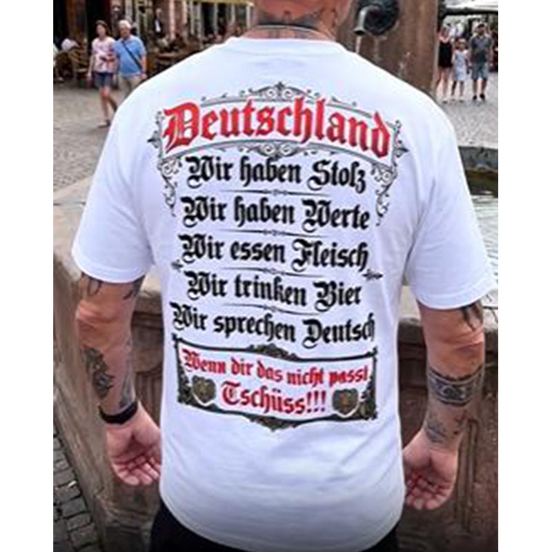 🎁2026 New Arrivals💥Deutschland Heritage Printed Short Sleeve Crew Neck T-Shirt for Men
