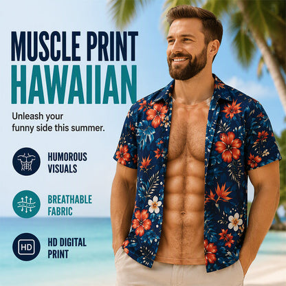 🎁2026 New Arrivals Free Shipping💥Men Hawaiian Shirt Tropical Floral Print Short Sleeve Casual Beach Button Down Shirt