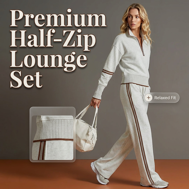 🎁New Arrivals 50% OFF & FREE SHIPPING💥Women's Half-Zip Tracksuit Set