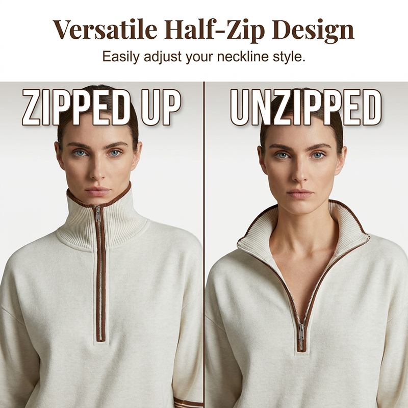 🎁New Arrivals 50% OFF & FREE SHIPPING💥Women's Half-Zip Tracksuit Set