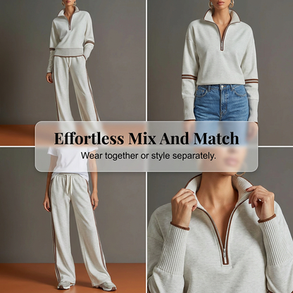 🎁New Arrivals 50% OFF & FREE SHIPPING💥Women's Half-Zip Tracksuit Set