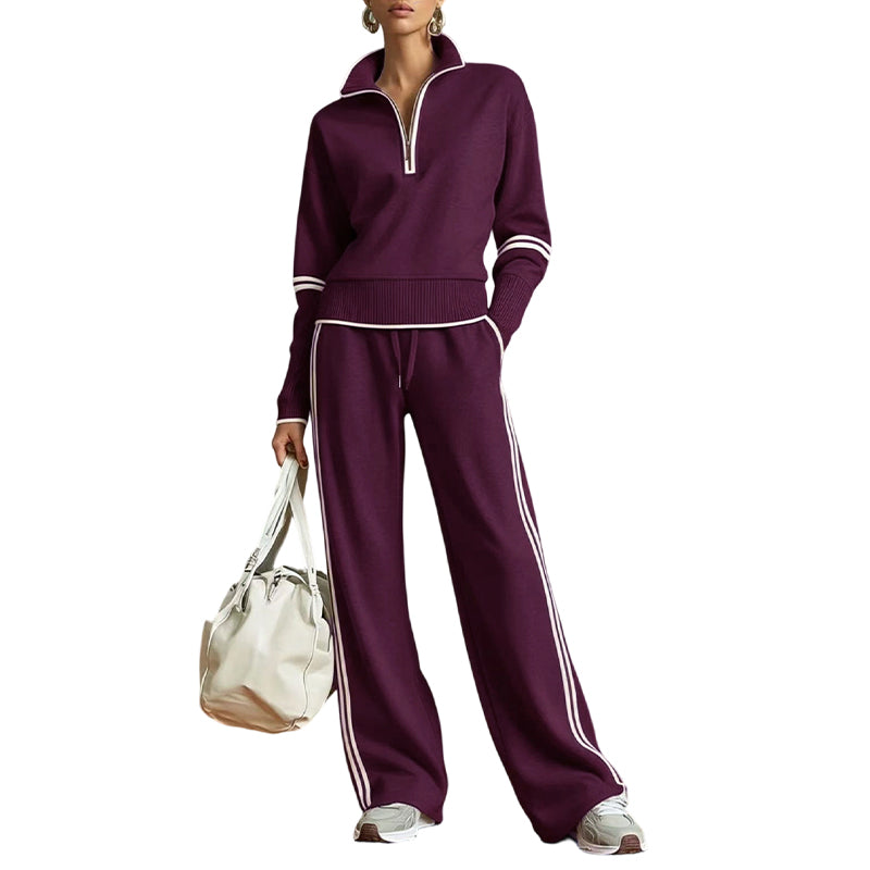 🎁New Arrivals 50% OFF & FREE SHIPPING💥Women's Half-Zip Tracksuit Set