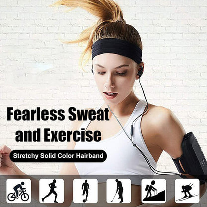 🥳2026 HOT SALE🥳💞Elastic Non-Slip Solid Color Headband