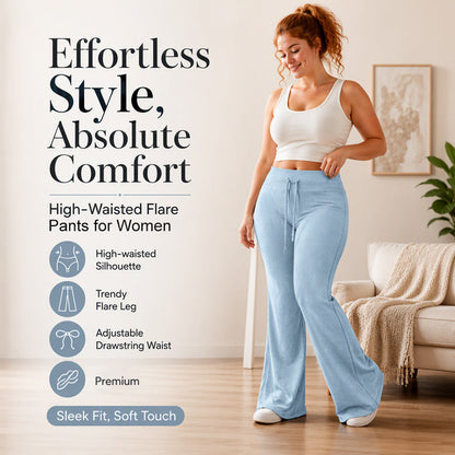 ☀️👖New Arrivals - High-Rise Flared Trousers – Flowing Drape & Versatile Style for Any Casual Occasion