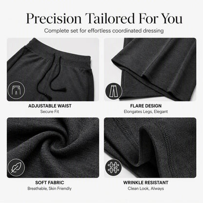 ☀️👖New Arrivals - High-Rise Flared Trousers – Flowing Drape & Versatile Style for Any Casual Occasion